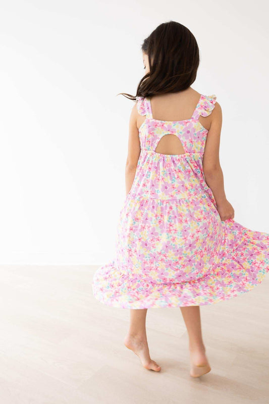 Summer Watercolor Floral Ruffle Maxi Dress - Mila & Rose ® - Flyclothing LLC