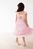 Summer Watercolor Floral Ruffle Maxi Dress - Mila & Rose ® - Flyclothing LLC