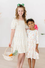 Sunny Bunnies 3/4 Sleeve Pocket Twirl Dress - Mila & Rose ® - Flyclothing LLC