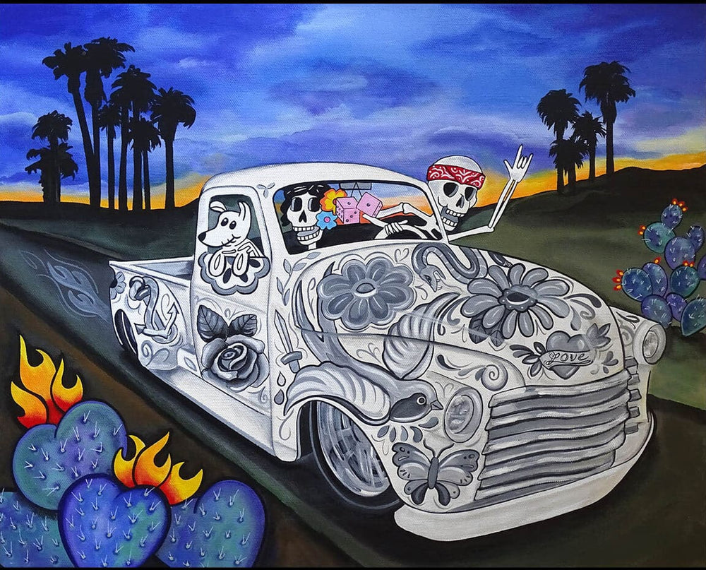 Black Market Art Company Sunset Cruzin Print
