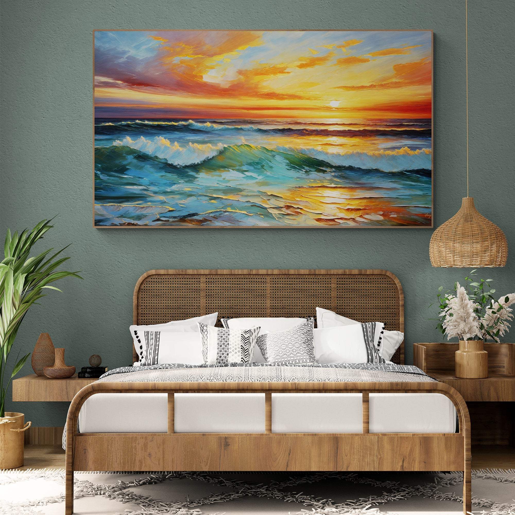 Canvas Print: "Sunset Surge" - Tailored Canvases - Flyclothing LLC