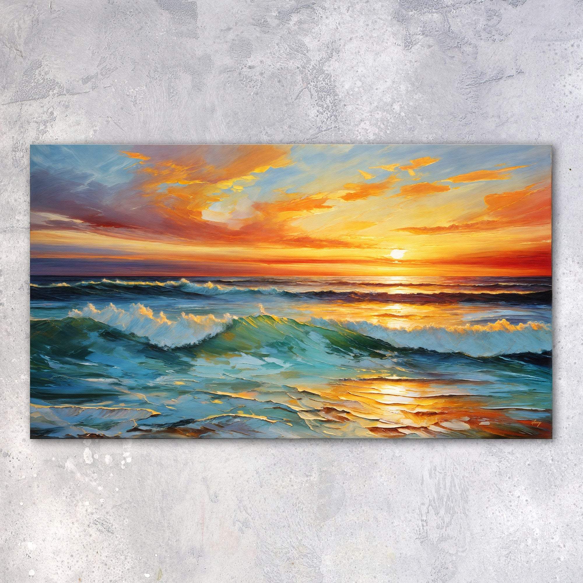 Canvas Print: "Sunset Surge" - Tailored Canvases - Flyclothing LLC