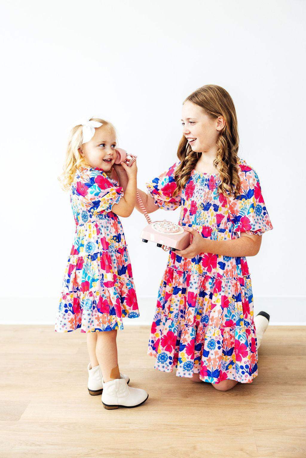 Sunshine Garden Smocked Ruffle Dress - Mila & Rose ® - Flyclothing LLC