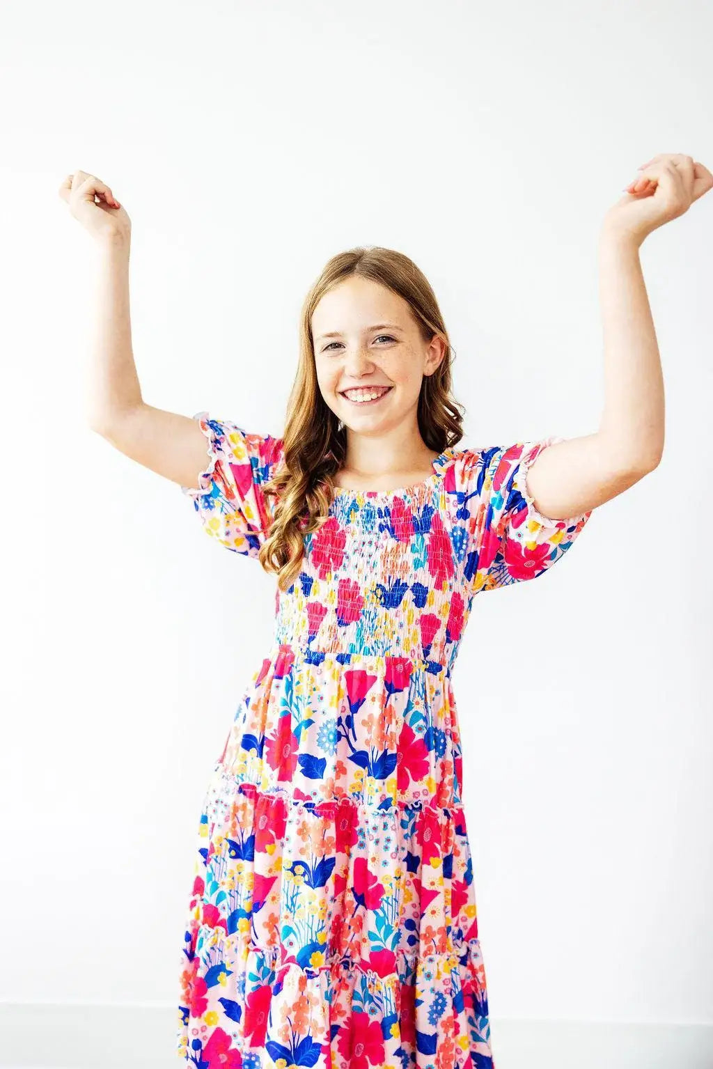 Sunshine Garden Smocked Ruffle Dress - Mila & Rose ® - Flyclothing LLC