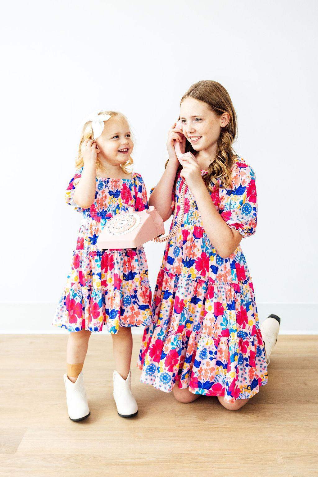 Sunshine Garden Smocked Ruffle Dress - Mila & Rose ® - Flyclothing LLC