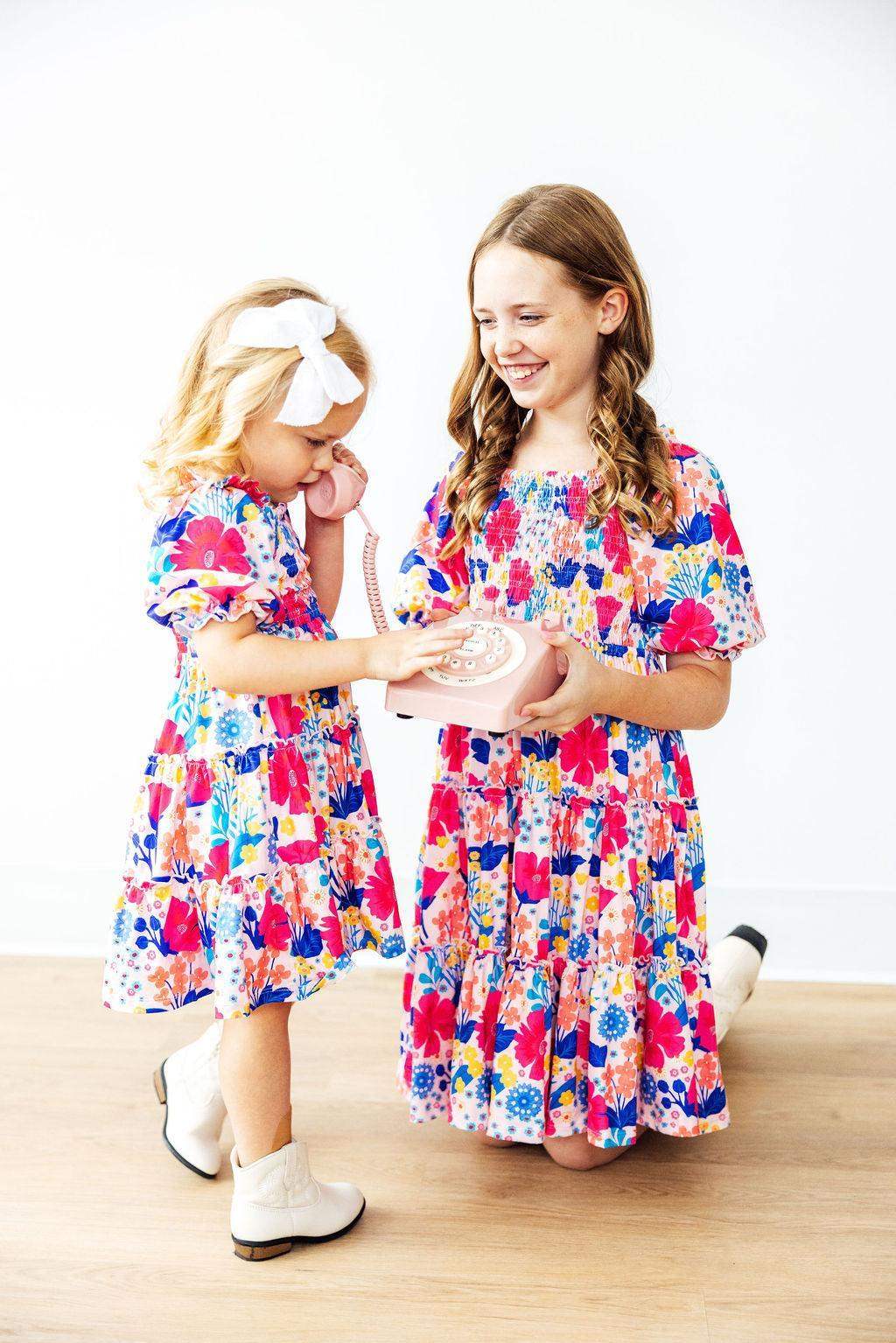 Sunshine Garden Smocked Ruffle Dress - Mila & Rose ® - Flyclothing LLC