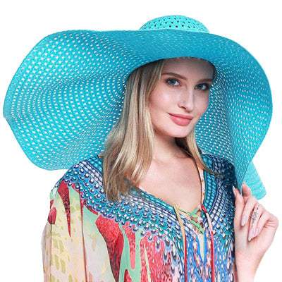 Super Wide Brim Straw Sun Hat - Madeline Love - Flyclothing LLC