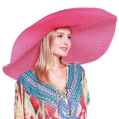 Super Wide Brim Straw Sun Hat - Madeline Love - Flyclothing LLC