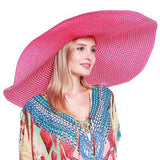 Super Wide Brim Straw Sun Hat - Madeline Love - Flyclothing LLC