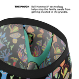 The Super Shroom | Neon Mushrooms Long Leg Ball Hammock® Pouch Underwear With Fly - Shinesty - Flyclothing LLC