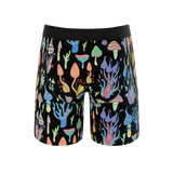 The Super Shroom | Neon Mushrooms Long Leg Ball Hammock® Pouch Underwear With Fly - Shinesty - Flyclothing LLC
