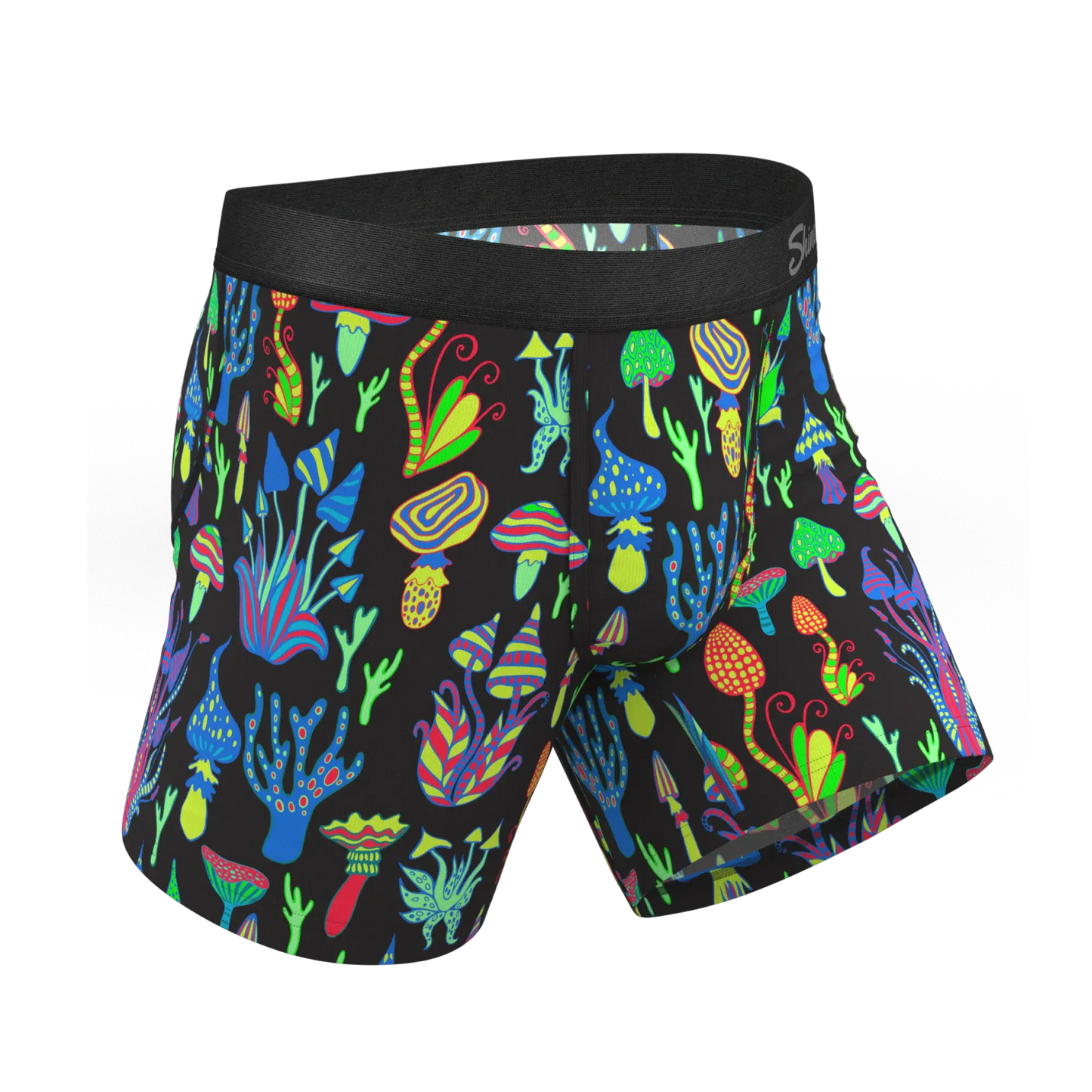 The Super Shroom | Neon Mushrooms Ball Hammock® Pouch Underwear - Shinesty - Flyclothing LLC