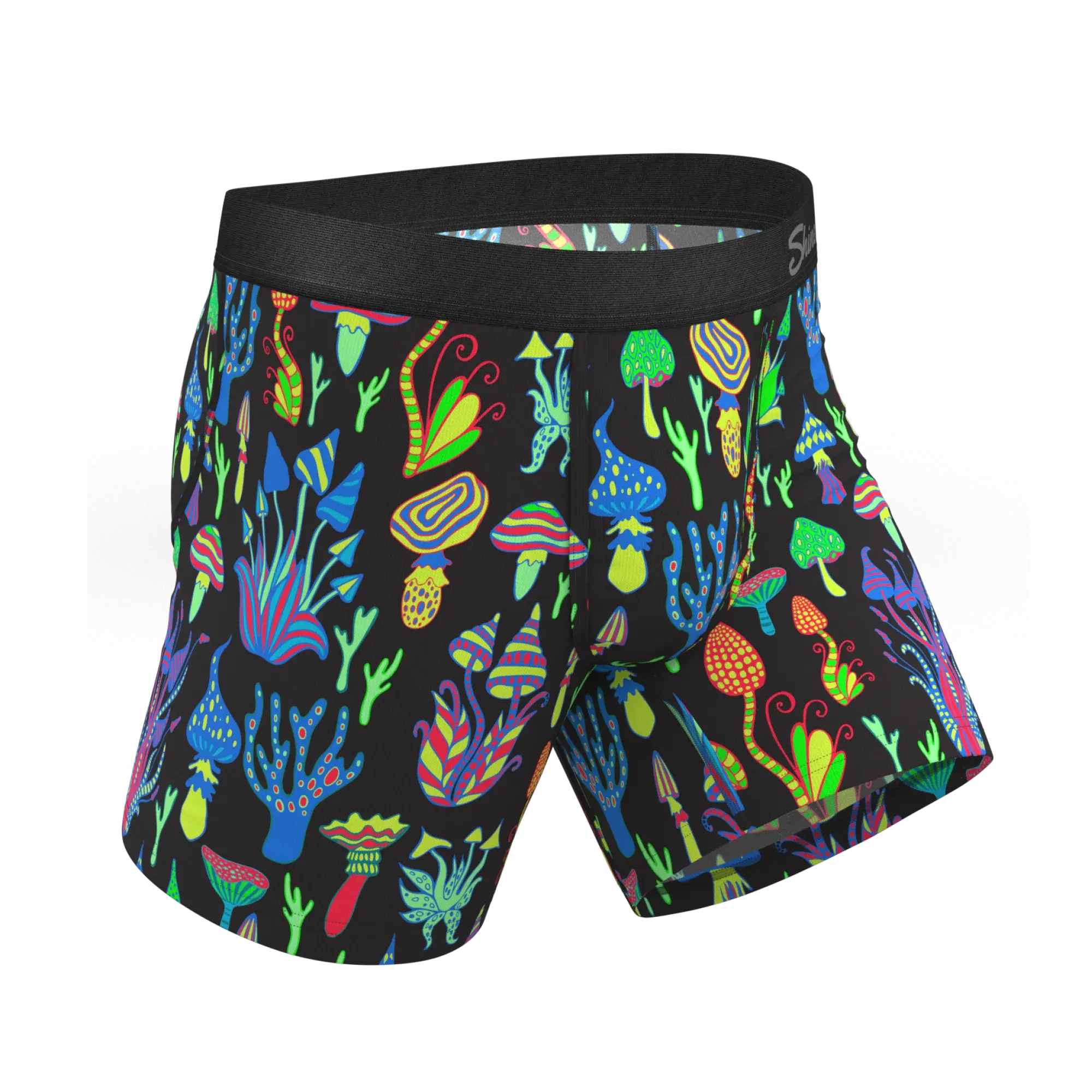 The Super Shroom | Neon Mushrooms Ball Hammock® Pouch Underwear - Shinesty - Flyclothing LLC