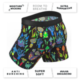 The Super Shroom | Neon Mushrooms Ball Hammock® Pouch Underwear - Shinesty - Flyclothing LLC