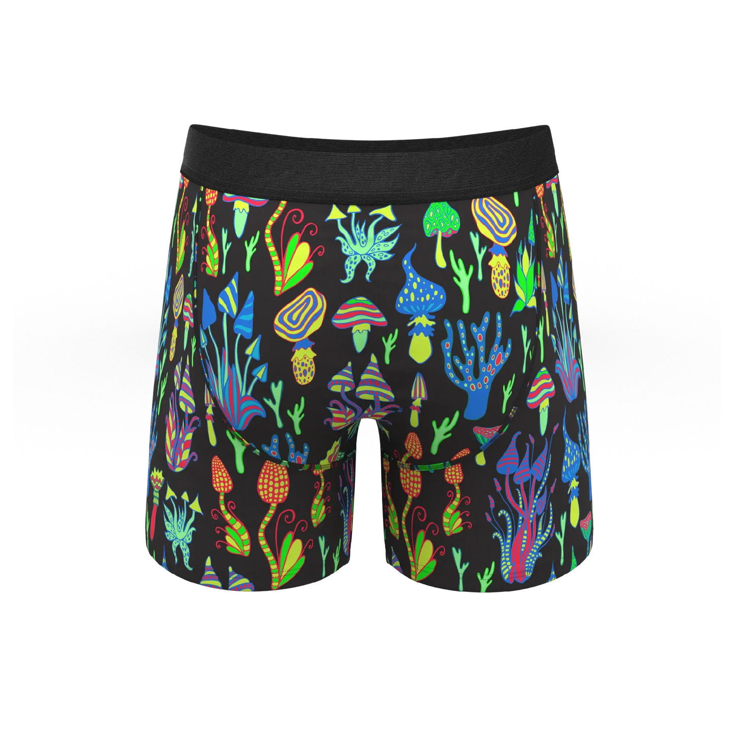 The Super Shroom | Neon Mushrooms Ball Hammock® Pouch Underwear - Shinesty - Flyclothing LLC