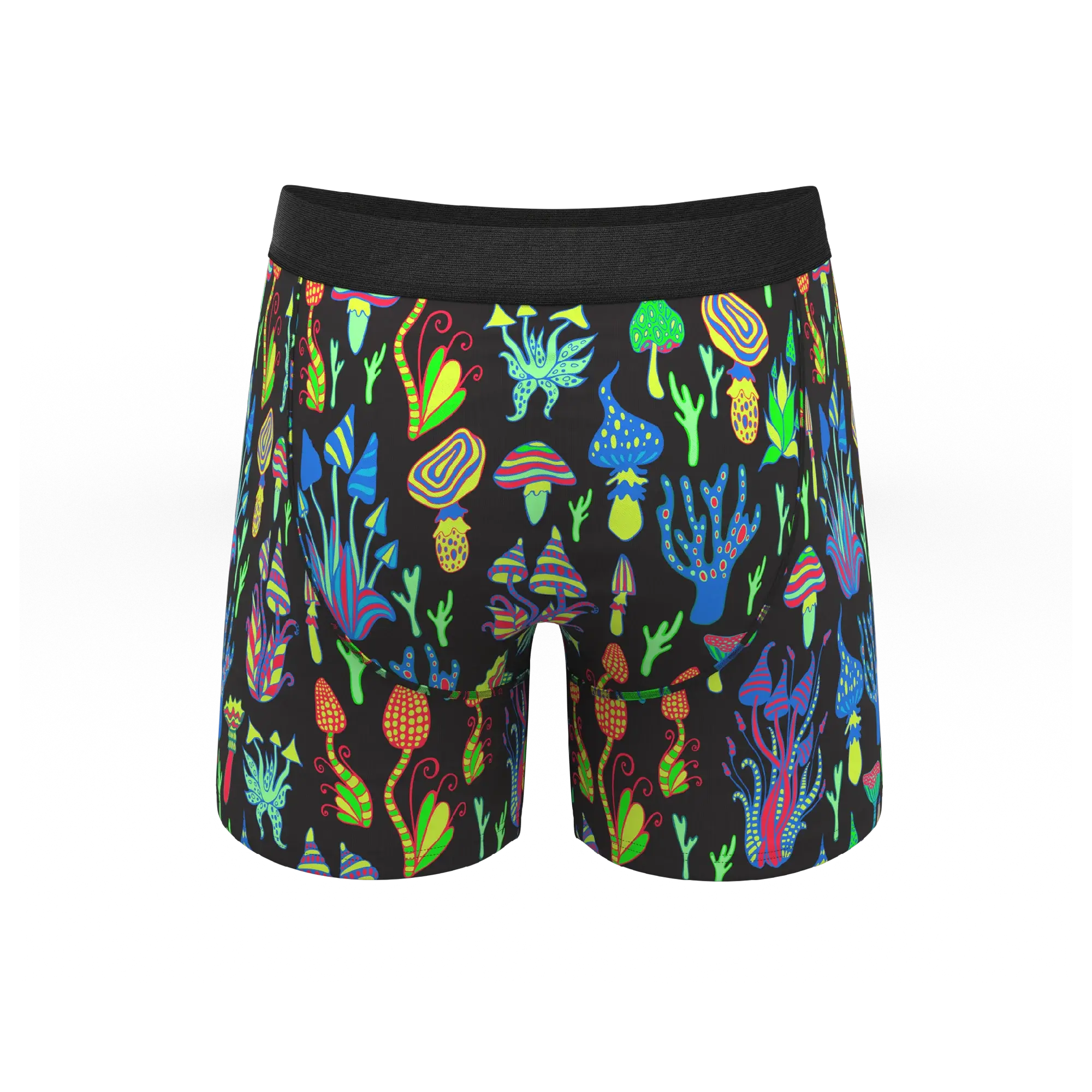 The Super Shroom | Neon Mushrooms Ball Hammock® Pouch Underwear - Shinesty - Flyclothing LLC