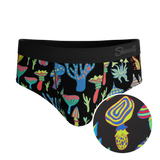 The Super Shroom | Neon Mushrooms Ball Hammock® Pouch Underwear Briefs - Shinesty - Flyclothing LLC