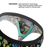 The Super Shroom | Neon Mushrooms Ball Hammock® Pouch Underwear Briefs - Shinesty - Flyclothing LLC