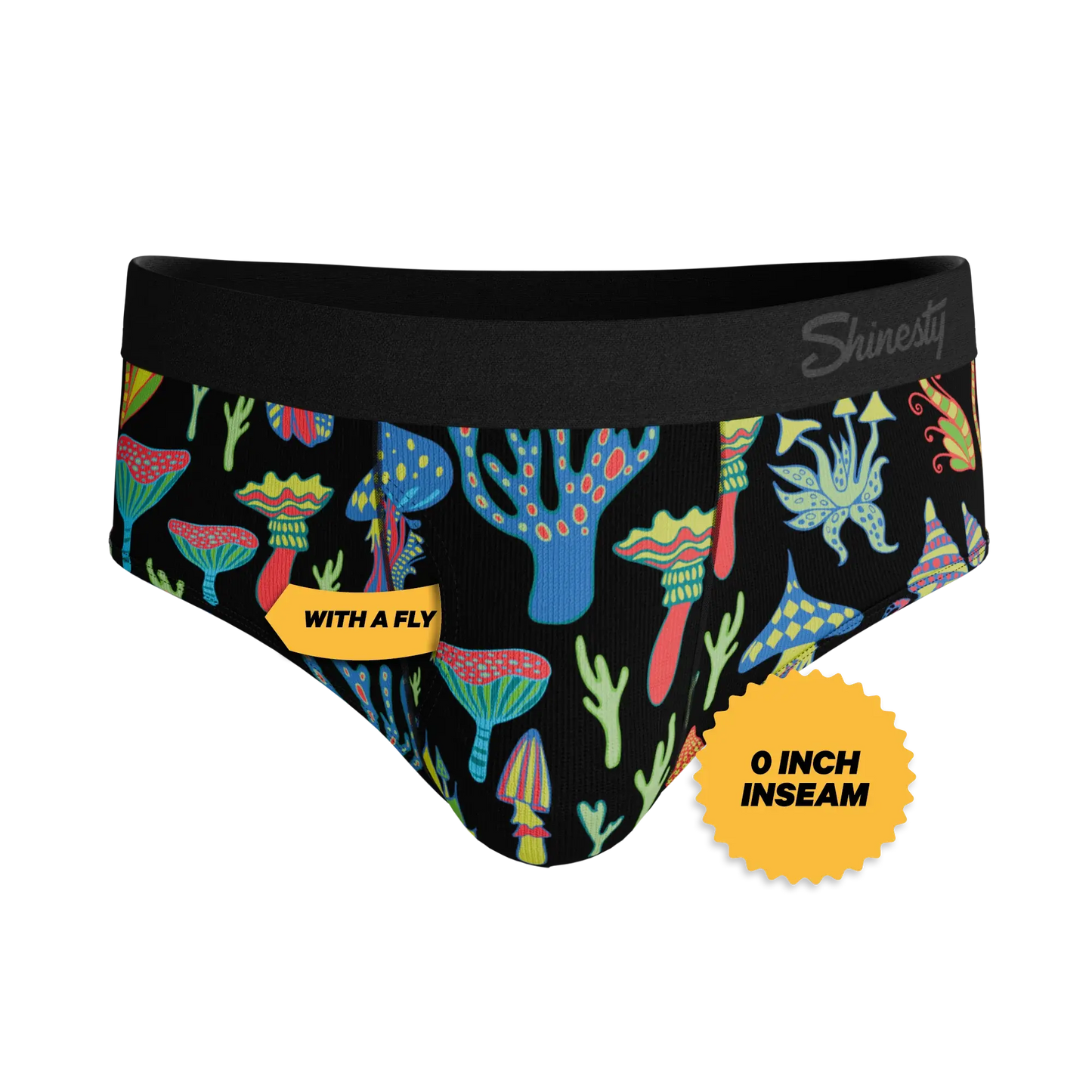 The Super Shroom | Neon Mushrooms Ball Hammock® Pouch Underwear Briefs - Shinesty - Flyclothing LLC