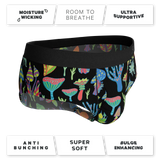 The Super Shroom | Neon Mushrooms Ball Hammock® Pouch Underwear Briefs - Shinesty - Flyclothing LLC