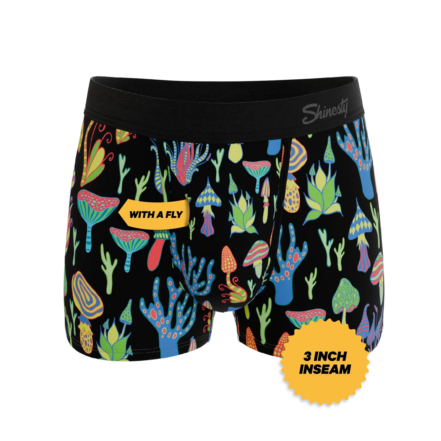 The Super Shroom | Neon Mushrooms Ball Hammock® Pouch Trunks Underwear - Shinesty - Flyclothing LLC