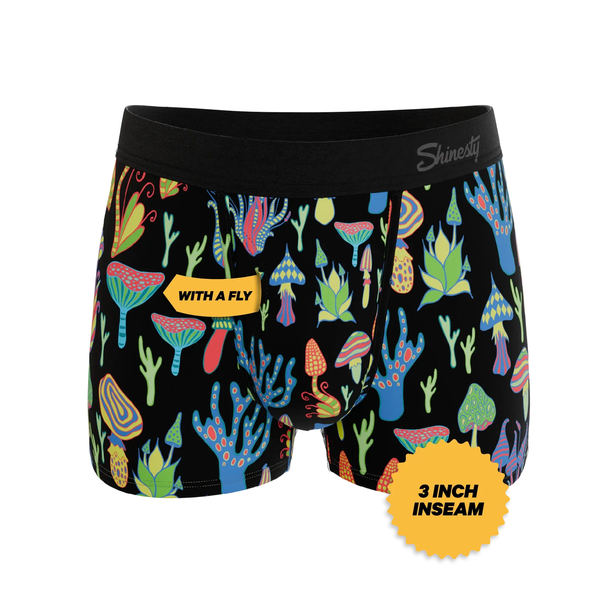 The Super Shroom | Neon Mushrooms Ball Hammock® Pouch Trunks Underwear - Shinesty - Flyclothing LLC
