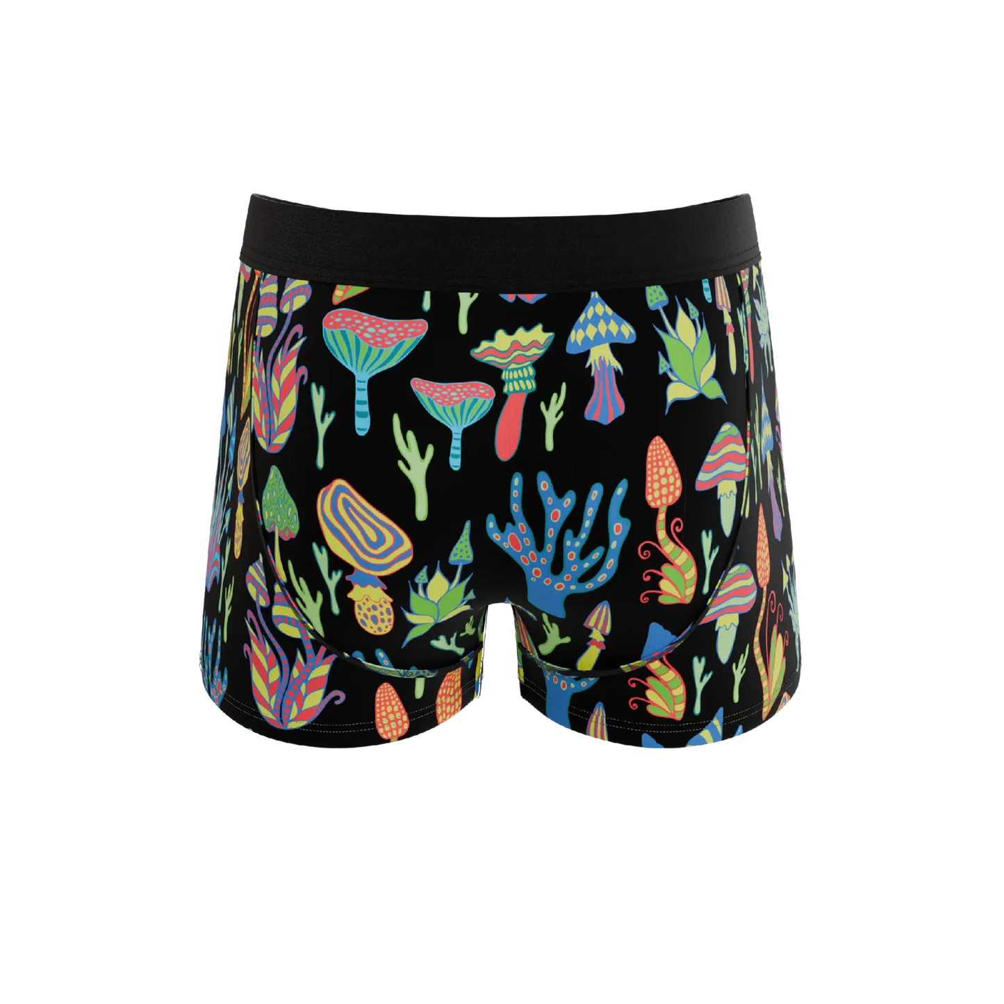 The Super Shroom | Neon Mushrooms Ball Hammock® Pouch Trunks Underwear - Shinesty - Flyclothing LLC