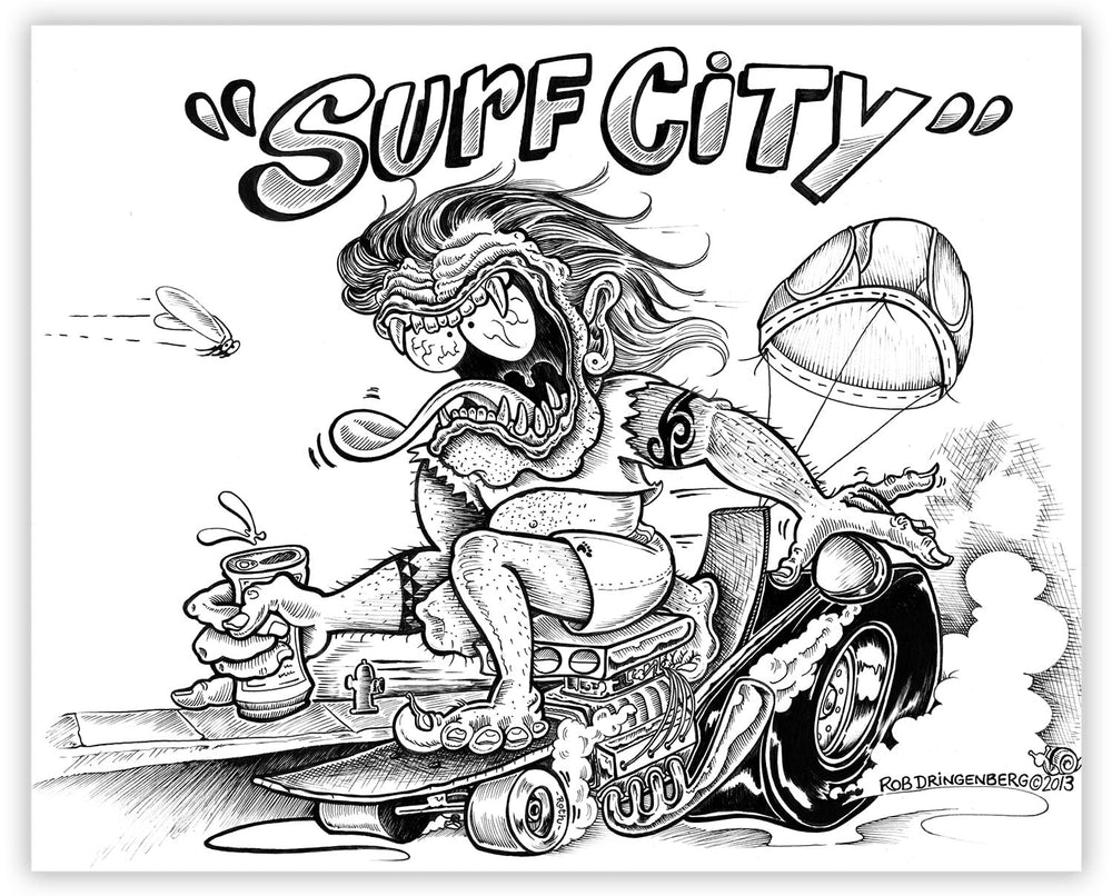 Black Market Art Company Surf City Print