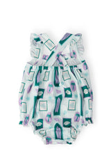Surfer Girl Ruffle Cross Back Romper - Mila & Rose ® - Flyclothing LLC