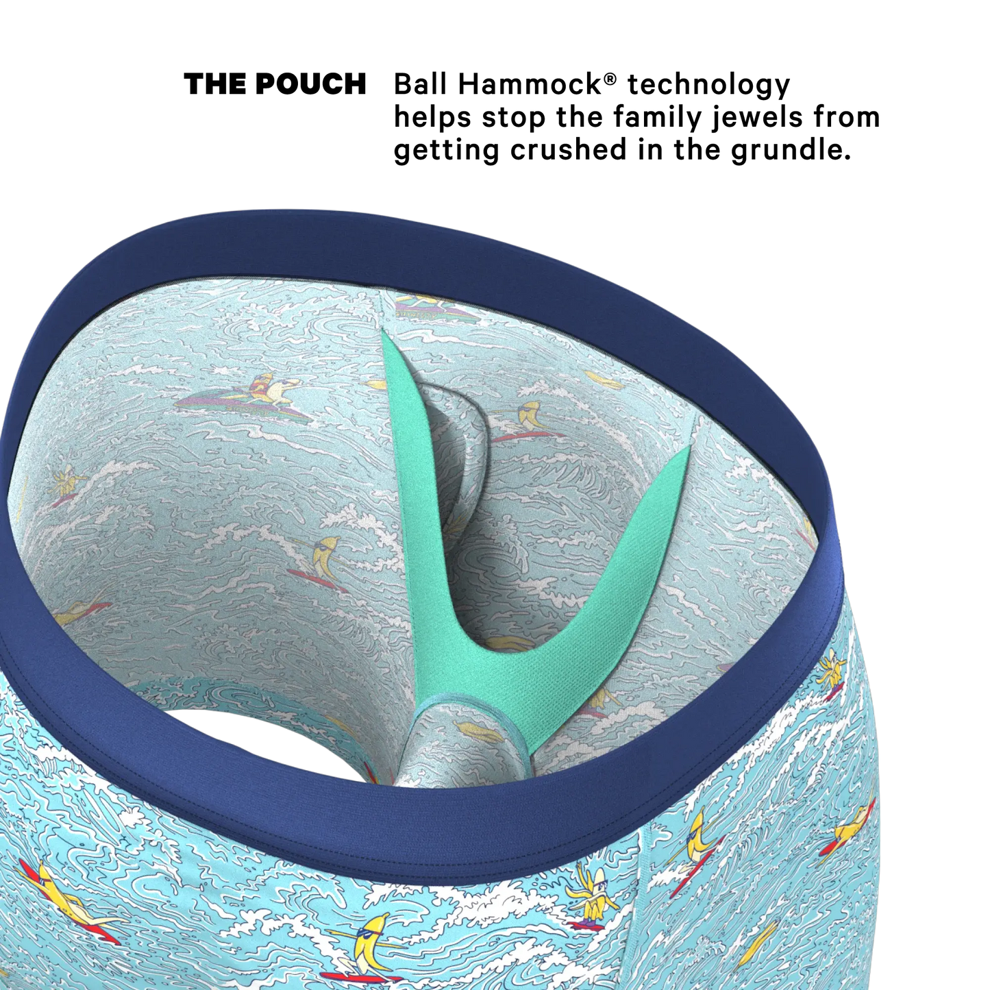 The Surfin' Turf | Shinesty Surfer Ball Hammock® Pouch Underwear With Fly - Shinesty - Flyclothing LLC