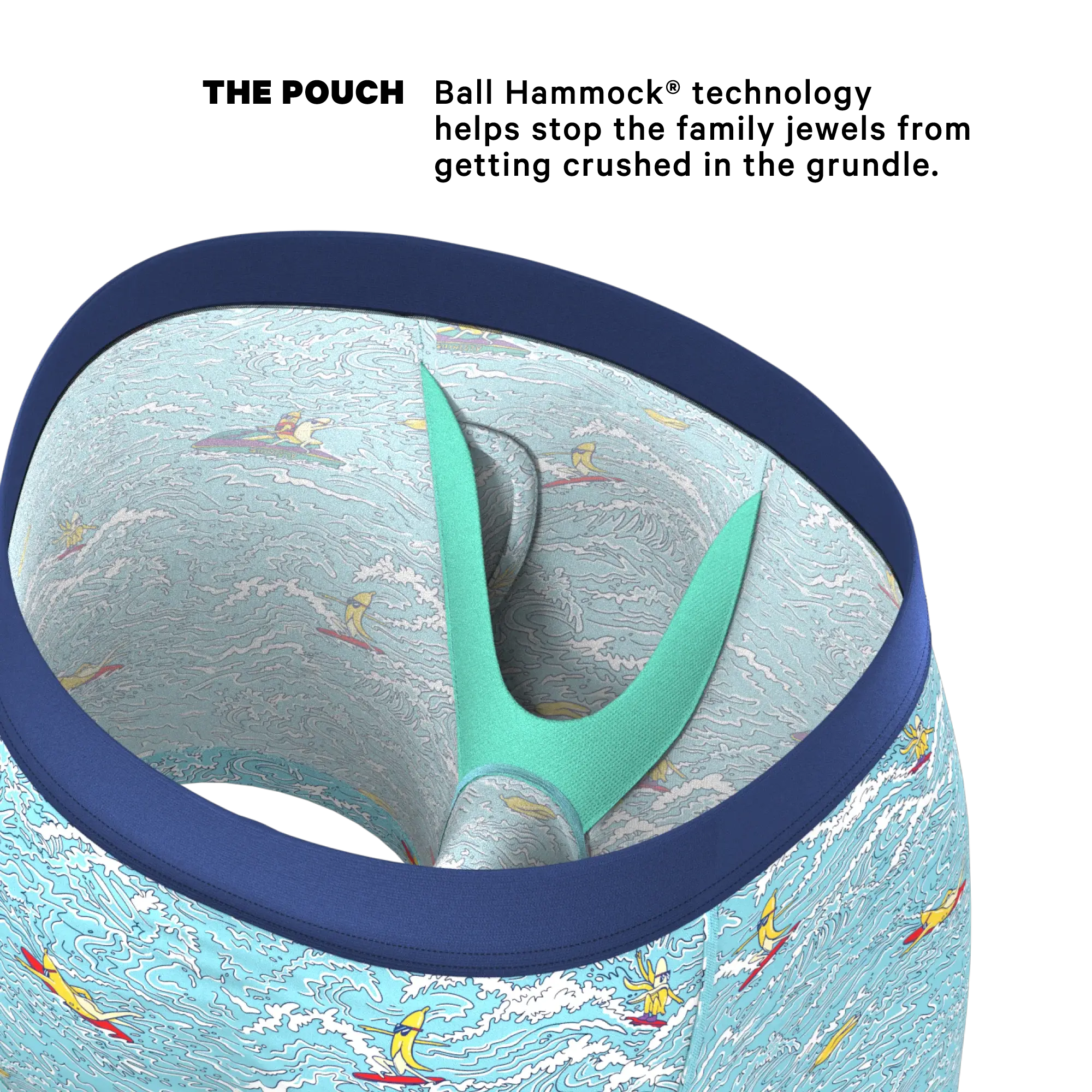 The Surfin' Turf | Shinesty Surfer Ball Hammock® Pouch Underwear With Fly - Shinesty - Flyclothing LLC