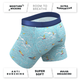 The Surfin' Turf | Shinesty Surfer Ball Hammock® Pouch Underwear With Fly - Shinesty - Flyclothing LLC