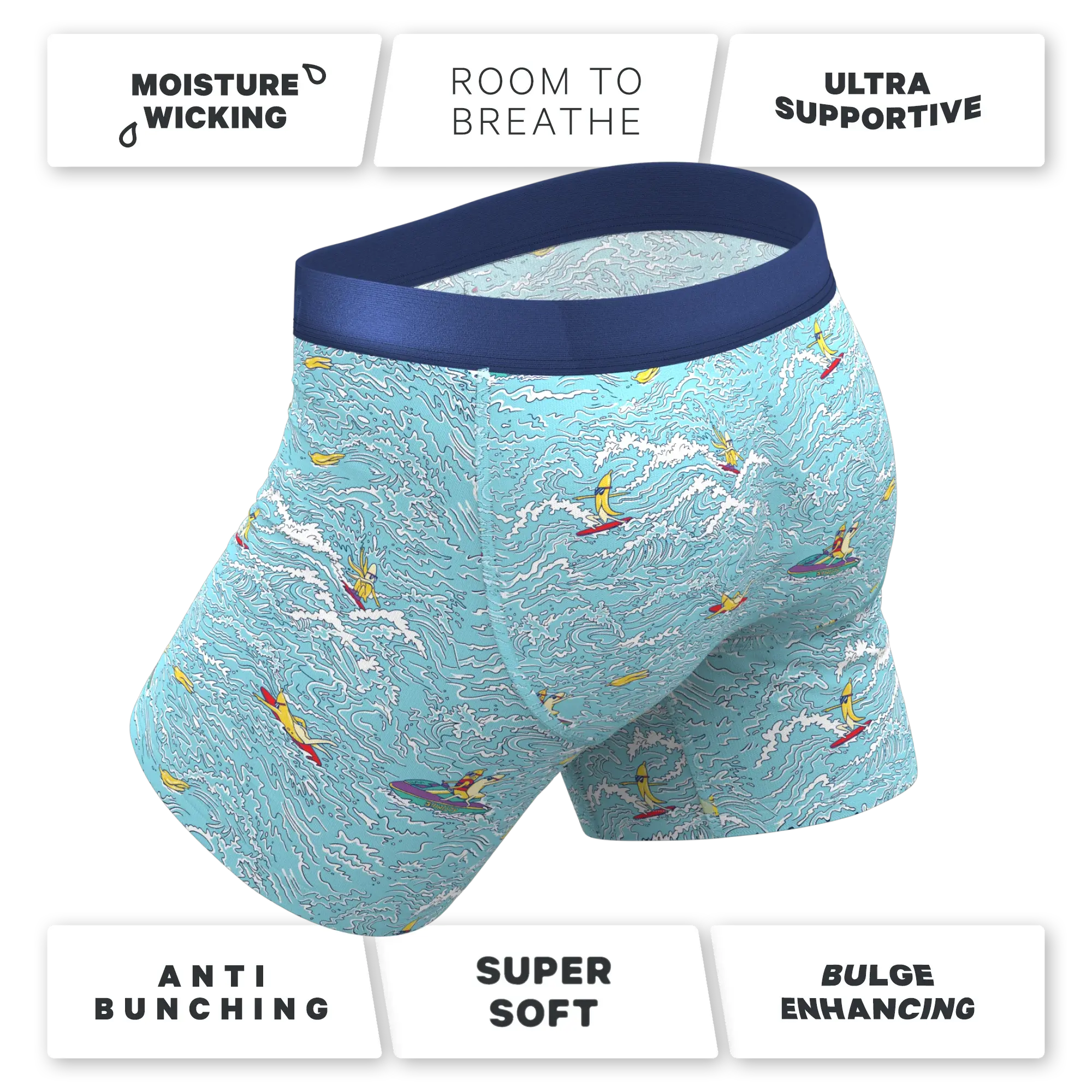 The Surfin' Turf | Shinesty Surfer Ball Hammock® Pouch Underwear With Fly - Shinesty - Flyclothing LLC