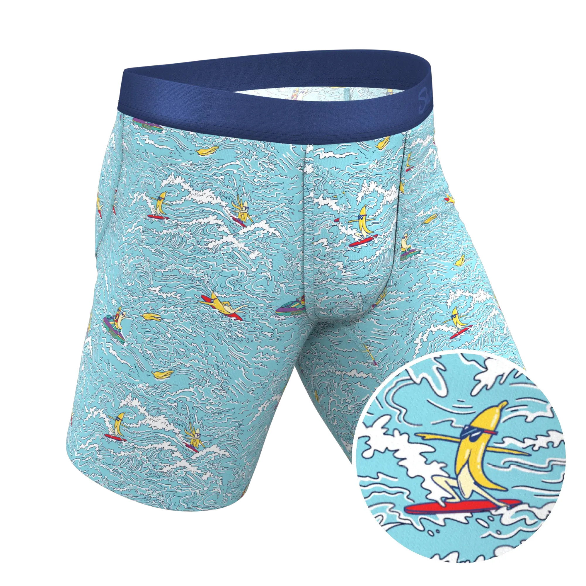The Surfin' Turf | Shinesty Surfer Long Leg Ball Hammock® Pouch Underwear With Fly - Shinesty - Flyclothing LLC