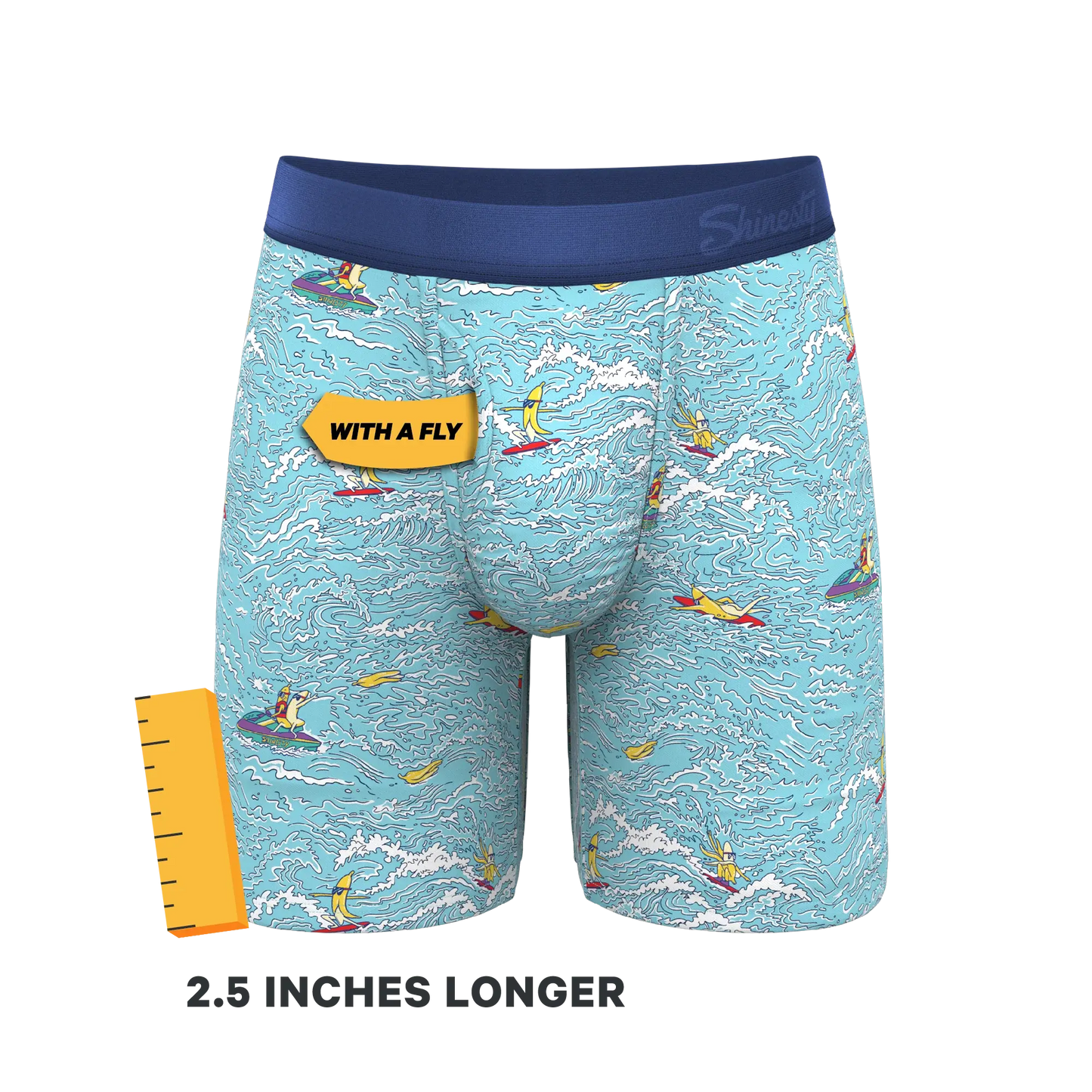 The Surfin' Turf | Shinesty Surfer Long Leg Ball Hammock® Pouch Underwear With Fly - Shinesty - Flyclothing LLC