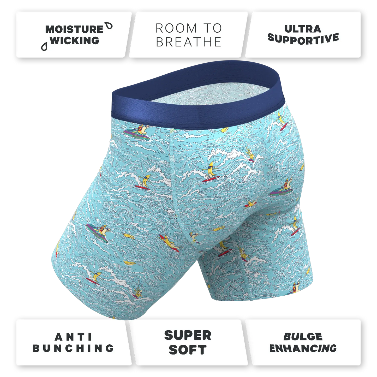The Surfin' Turf | Shinesty Surfer Long Leg Ball Hammock® Pouch Underwear With Fly - Shinesty - Flyclothing LLC