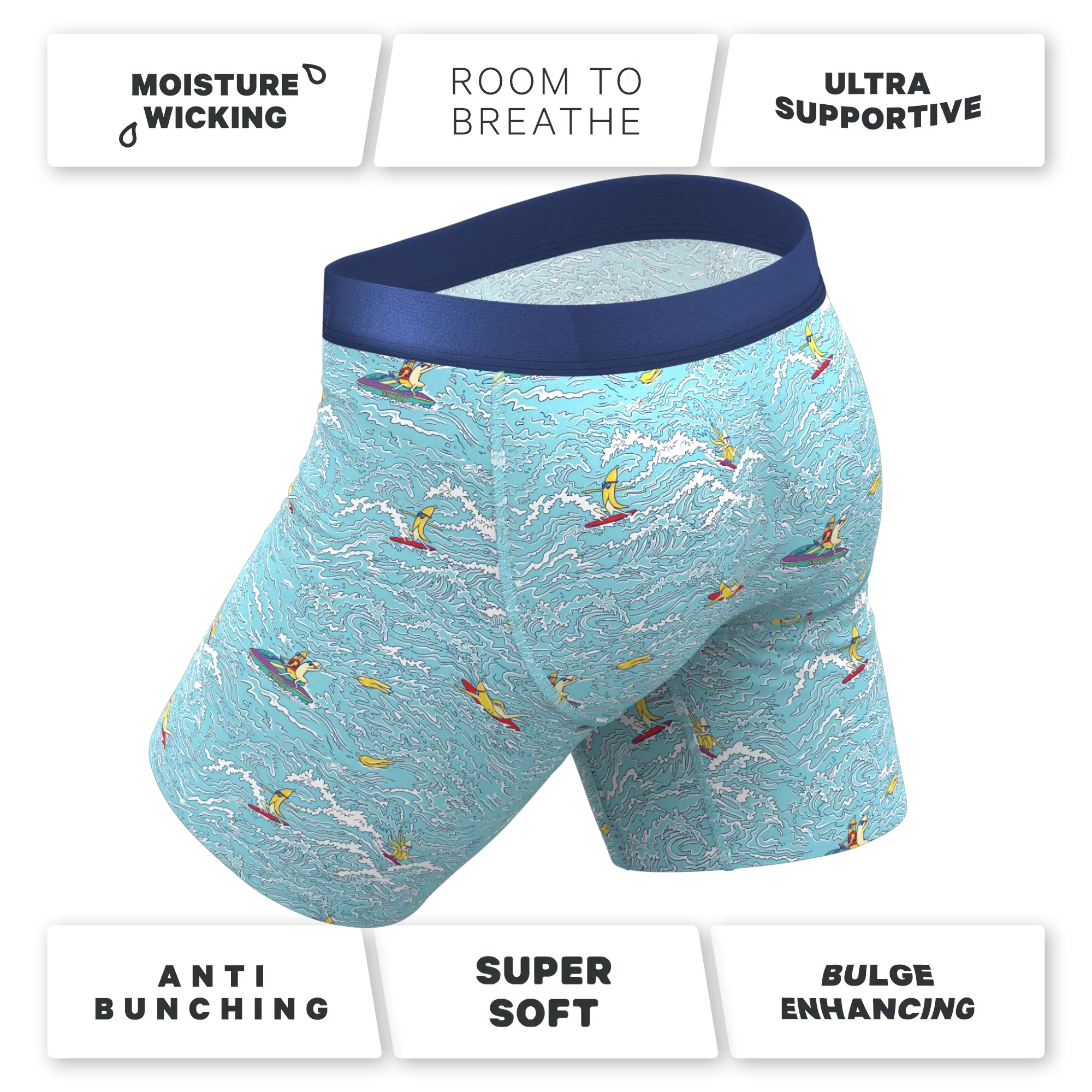 The Surfin' Turf | Shinesty Surfer Long Leg Ball Hammock® Pouch Underwear With Fly - Shinesty - Flyclothing LLC