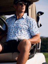 Surfs up Performance Polo - White Water Life - Flyclothing LLC