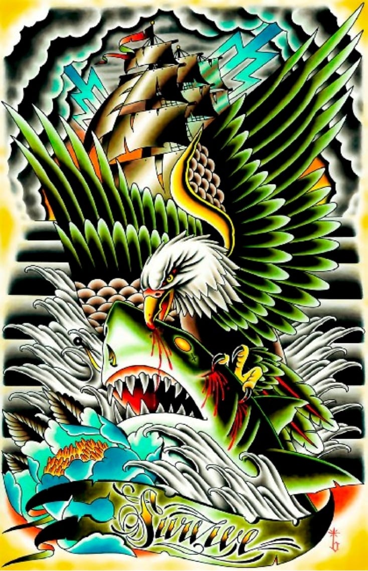 Black Market Art Company Survive Print