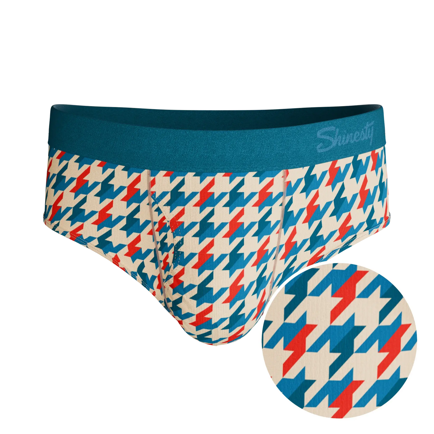 The Swanky | Retro Houndstooth Ball Hammock® Pouch Underwear Briefs - Shinesty - Flyclothing LLC