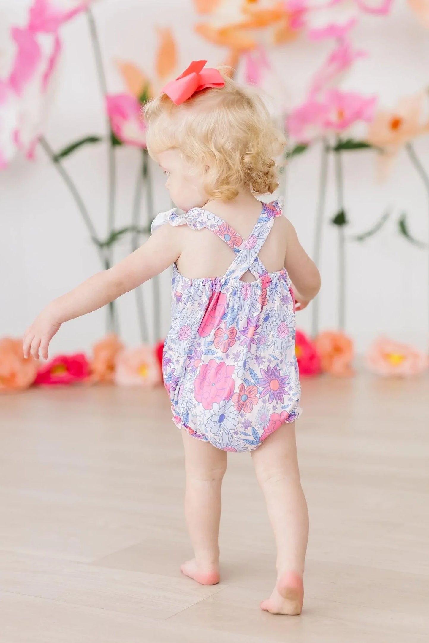 Sweet Springtime Ruffle Cross Back Romper - Mila & Rose ® - Flyclothing LLC
