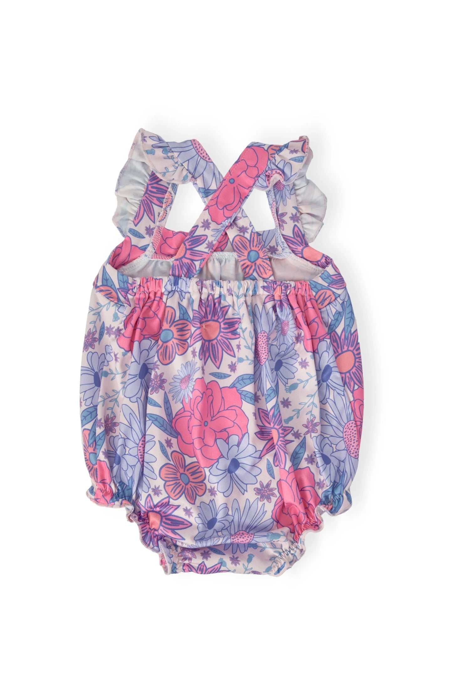 Sweet Springtime Ruffle Cross Back Romper - Mila & Rose ® - Flyclothing LLC