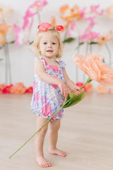 Sweet Springtime Ruffle Cross Back Romper - Mila & Rose ® - Flyclothing LLC