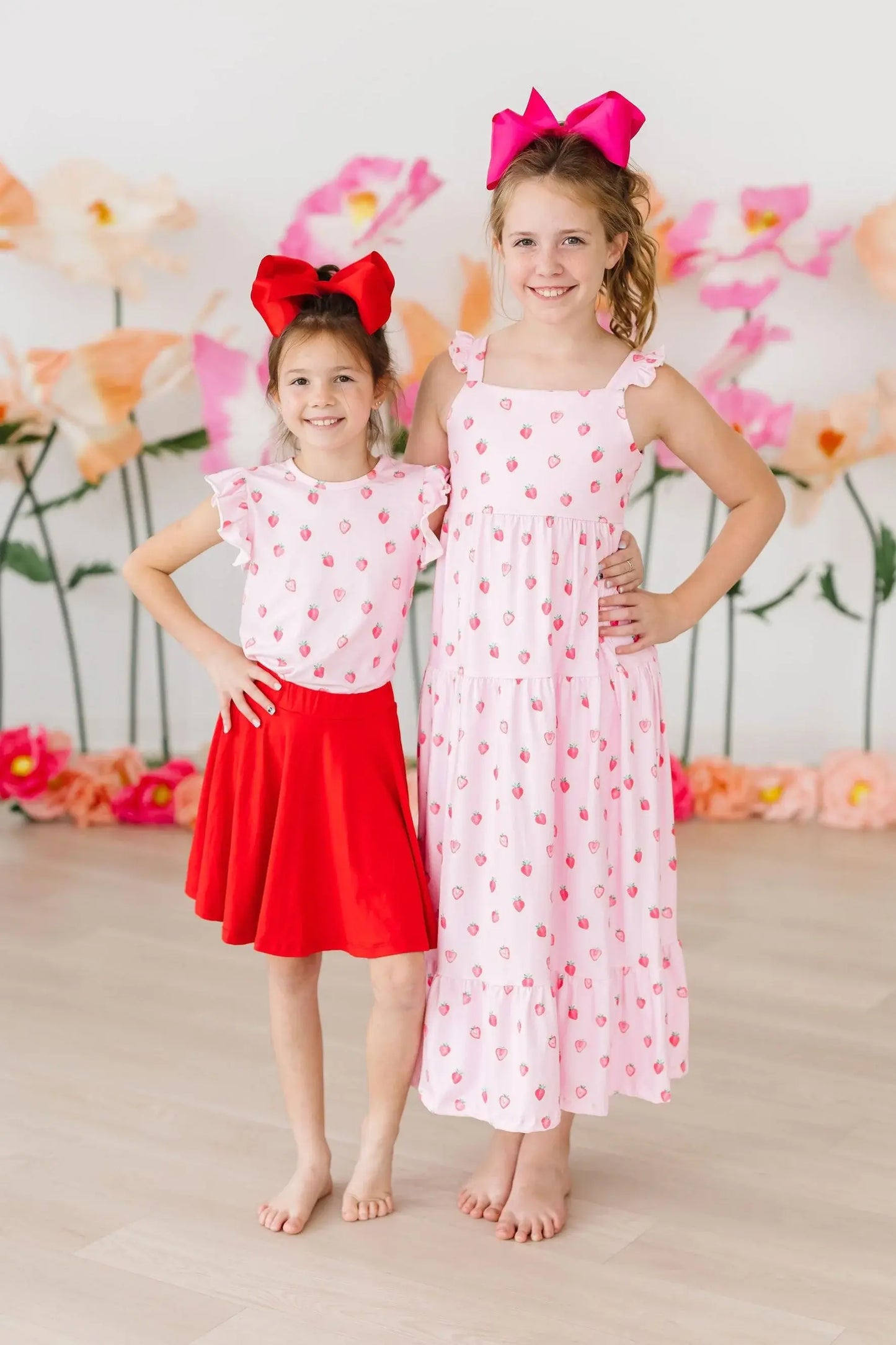 Sweet Strawberries S/S Ruffle Tee - Mila & Rose ® - Flyclothing LLC