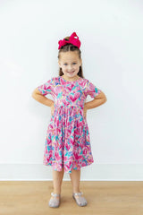 Sweetheart Scribble S/S Pocket Twirl Dress - Mila & Rose ® - Flyclothing LLC