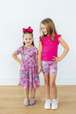 Sweetheart Scribble S/S Pocket Twirl Dress