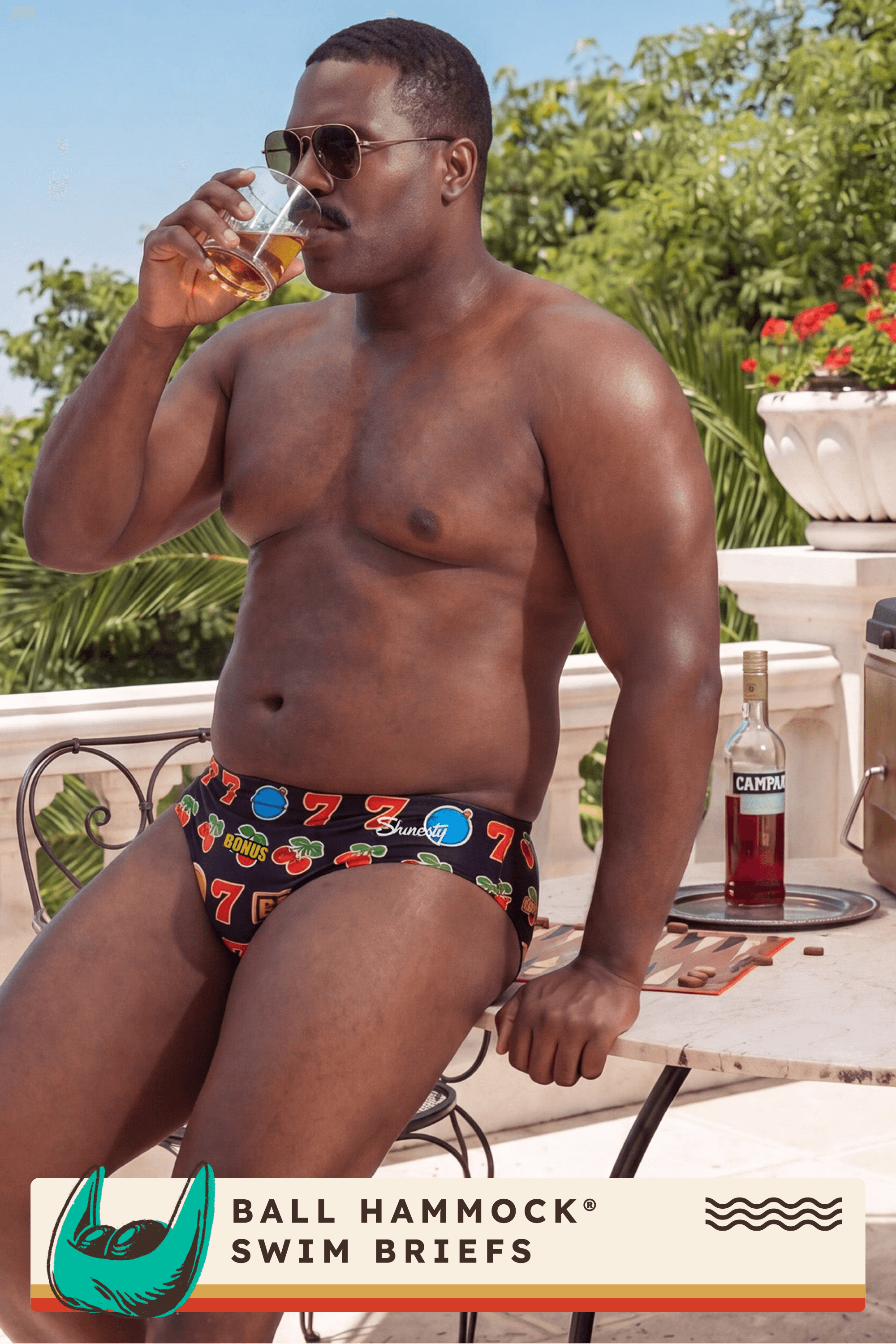 The Jackpot | Slot Machine Ball Hammock® Pouch Swim Briefs - Shinesty - Flyclothing LLC