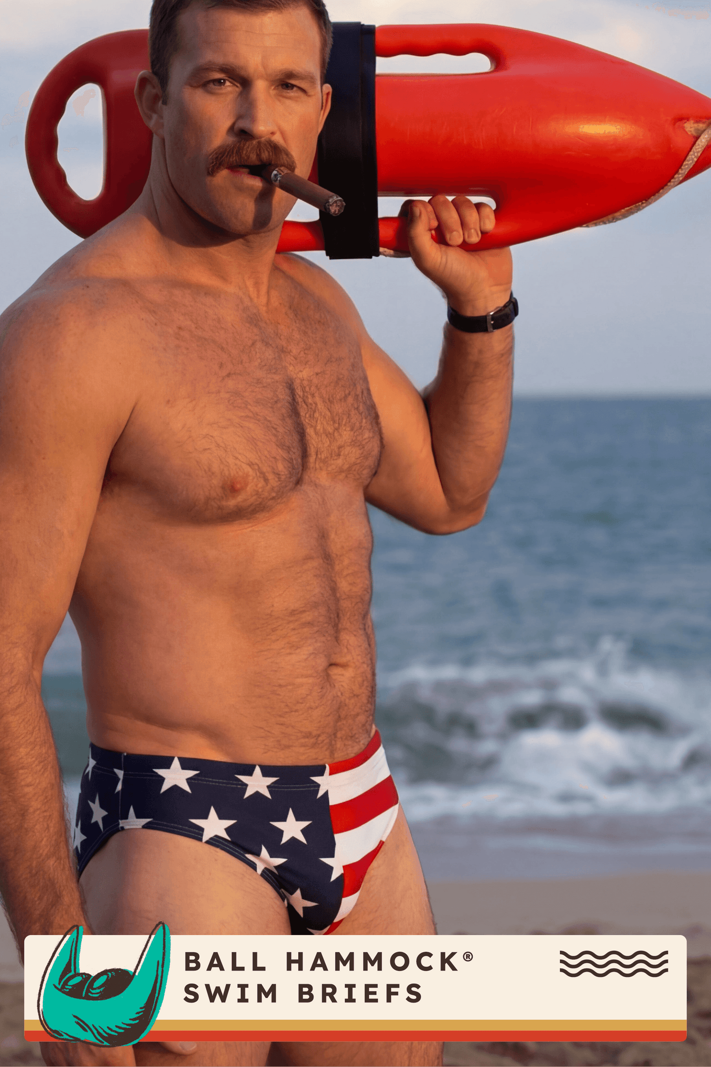 The Unsurpassed Ass | American Flag Ball Hammock® Pouch Swim Briefs - Shinesty - Flyclothing LLC