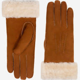 Sydney (camel) – Suede leather gloves with luxurious sheep fur lining - Leather Gloves Online - Flyclothing LLC
