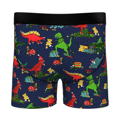 The T-Rexmas | Christmas Dinosaur Boy's Boxer Briefs - Shinesty